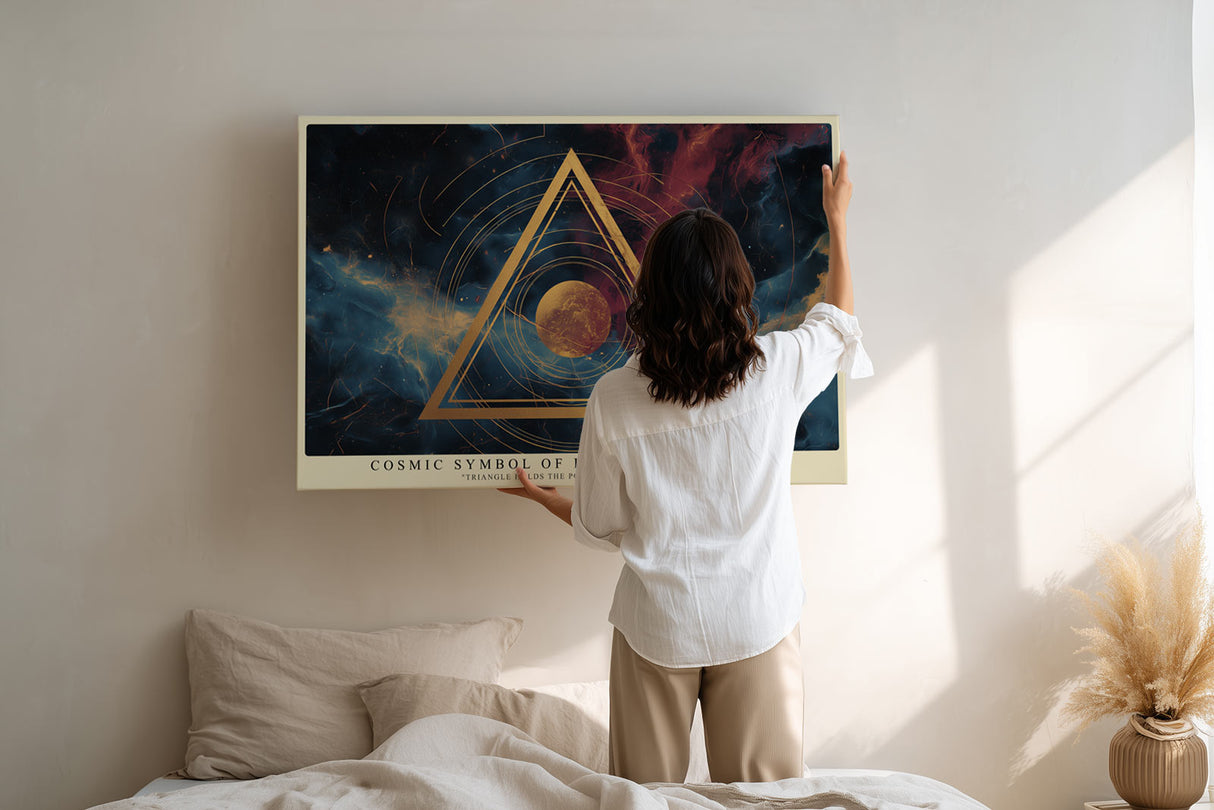 Paul Sinus Wandbild Cosmic Symbol of Light and Balance Triangle Holds the Power of the Universe