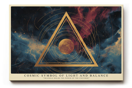 Paul Sinus Wandbild Cosmic Symbol of Light and Balance Triangle Holds the Power of the Universe