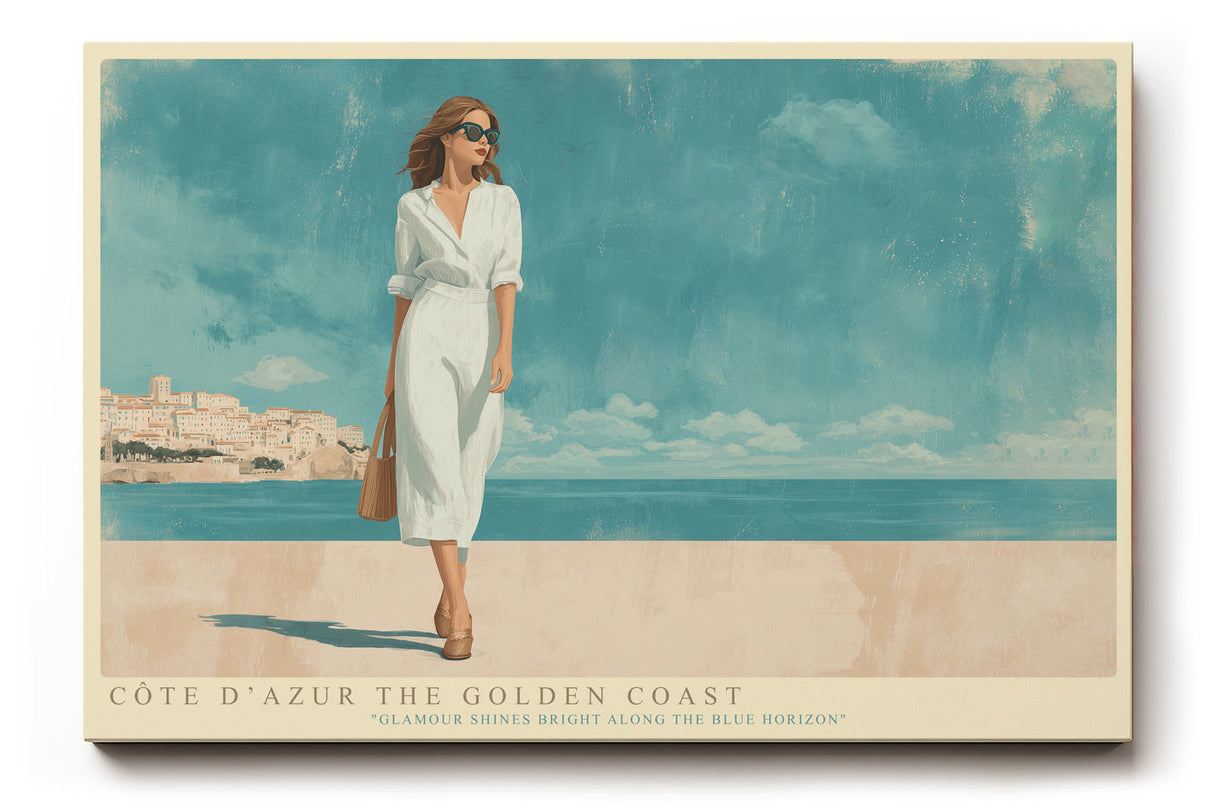 Paul Sinus Wandbild Côte d’Azur The Golden Coast – Sommerliche Eleganz und mediterranes Flair in harmonischen Farben