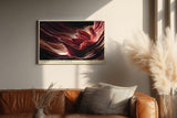 Paul Sinus Wandbild 120x80cm Crimson Petals in Depth Abstrakte Bluetenstruktur in Rot Modernes Kunstbild fuer Wohnzimmer Schlafzimmer und Büro