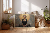 Paul Sinus Wandbild Crowned by the Golden Silence Meditative Portrait with Spiritual Balance and Earthly Grace