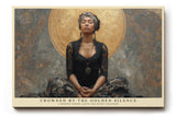 Paul Sinus Wandbild Crowned by the Golden Silence Meditative Portrait with Spiritual Balance and Earthly Grace