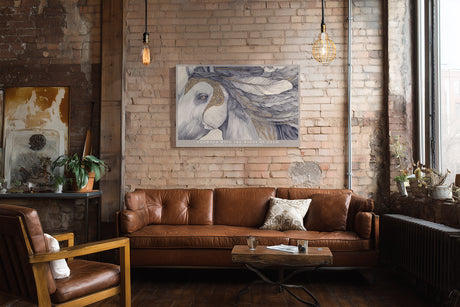Paul Sinus Wandbild Crowned with the Wings of Calm Majestic Horse with Golden Grace and Airy Elegance