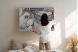 Paul Sinus Wandbild Crowned with the Wings of Calm Majestic Horse with Golden Grace and Airy Elegance