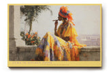 Paul Sinus Wandbild 120x80cm Cuba in Golden Poise Frau mit Zigarre in Havanna Kubanische Kunst Szene fuer Wohnzimmer und Büro