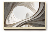 Paul Sinus Wandbild 120x80cm Curves Without End abstrakte Architektur Formen beige minimalistische Kunst modernes Wandbild 120x80cm für Wohnzimmer Büro Flur