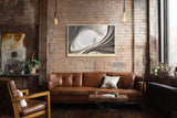 Paul Sinus Wandbild 120x80cm Curves Without End abstrakte Architektur Formen beige minimalistische Kunst modernes Wandbild 120x80cm für Wohnzimmer Büro Flur