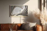 Paul Sinus Wandbild 120x80cm Curves Without End abstrakte Architektur Formen beige minimalistische Kunst modernes Wandbild 120x80cm für Wohnzimmer Büro Flur