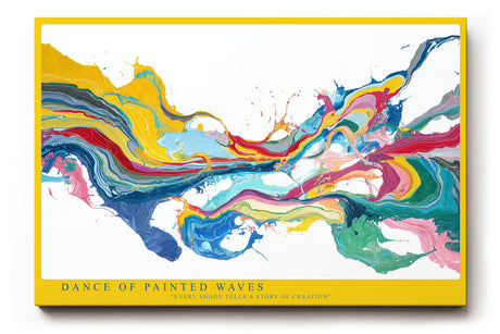 Paul Sinus Wandbild Dance of Painted Waves – Abstraktes Farbenspiel in dynamischer Bewegung