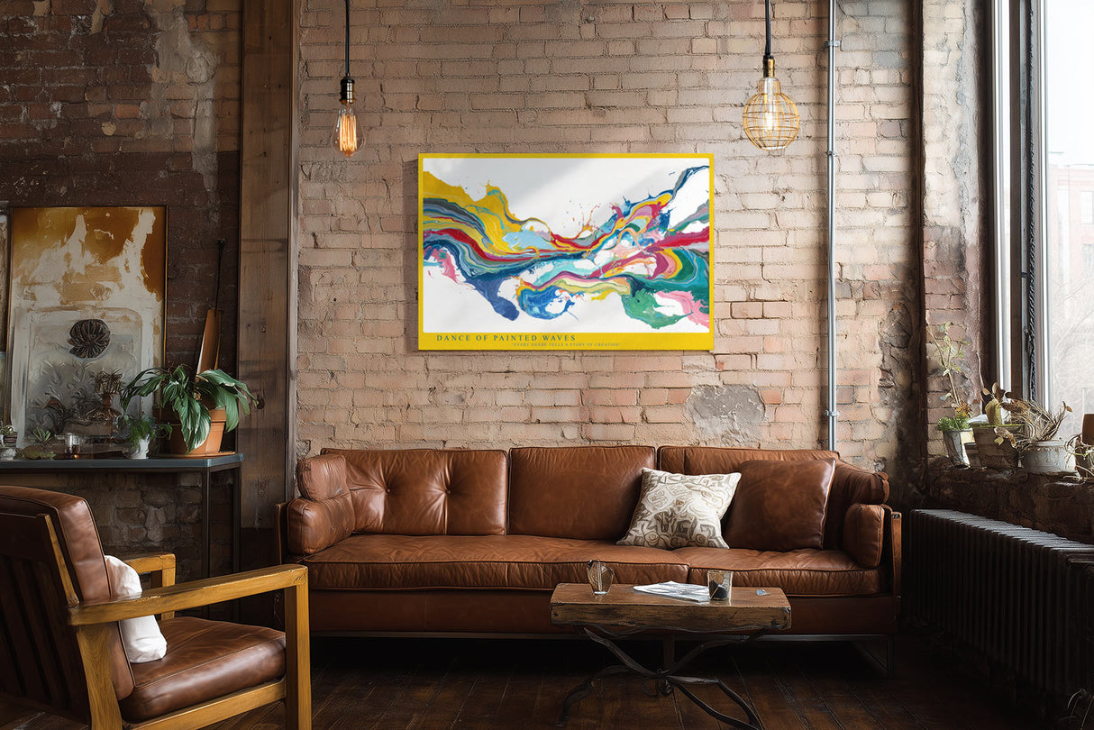 Paul Sinus Wandbild Dance of Painted Waves – Abstraktes Farbenspiel in dynamischer Bewegung