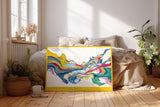 Paul Sinus Wandbild Dance of Painted Waves – Abstraktes Farbenspiel in dynamischer Bewegung
