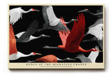 Paul Sinus Wandbild Dance of the Migrating Cranes – Grafische Darstellung fliegender Kraniche, Symbol für Freiheit, Bewegung und Harmonie
