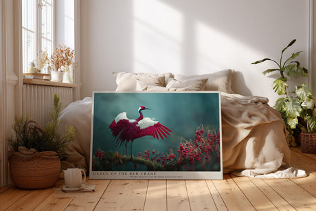 Paul Sinus Wandbild Dance of the Red Crane – Anmut und Freiheit im Einklang der Natur