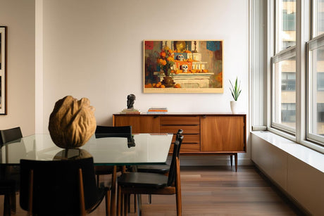 Paul Sinus Wandbild 120x80cm Dia de los Muertos Altar mexikanischer Totentag Altar mit Kerzen und Blumen Kunst Poster für Wohnzimmer Küche