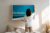Paul Sinus Wandbild Discover Lake Garda Italy – Strahlend blaues Wasser mit Gebirgshorizont, Symbol für Weite, Ruhe und natürliche Schönheit