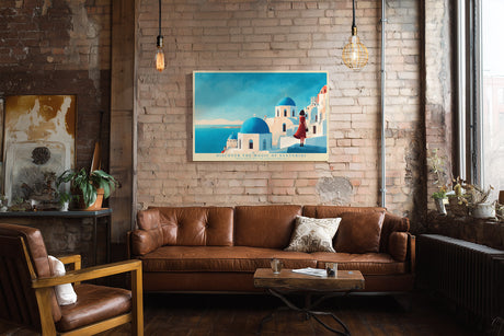 Paul Sinus Wandbild Discover the Magic of Santorini – Mediterrane Farbwelt und architektonische Eleganz in Urlaubsatmosphäre