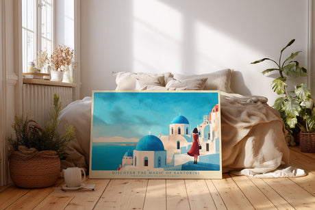 Paul Sinus Wandbild Discover the Magic of Santorini – Mediterrane Farbwelt und architektonische Eleganz in Urlaubsatmosphäre