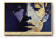 Paul Sinus Wandbild 120x80cm Divided Light Silent Soul modernes abstraktes Portrait in Blau und Gold Poster für Wohnzimmer Büro