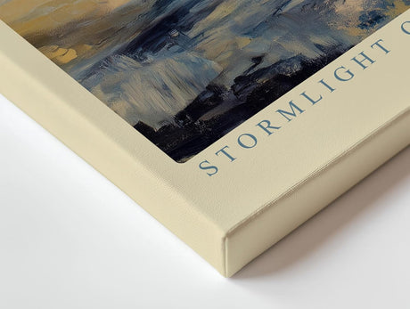 Paul Sinus Wandbild 120x80cm Dramatische Meereslandschaft mit Wellen und Wolken Moderne Naturkunst in Blau und Beige