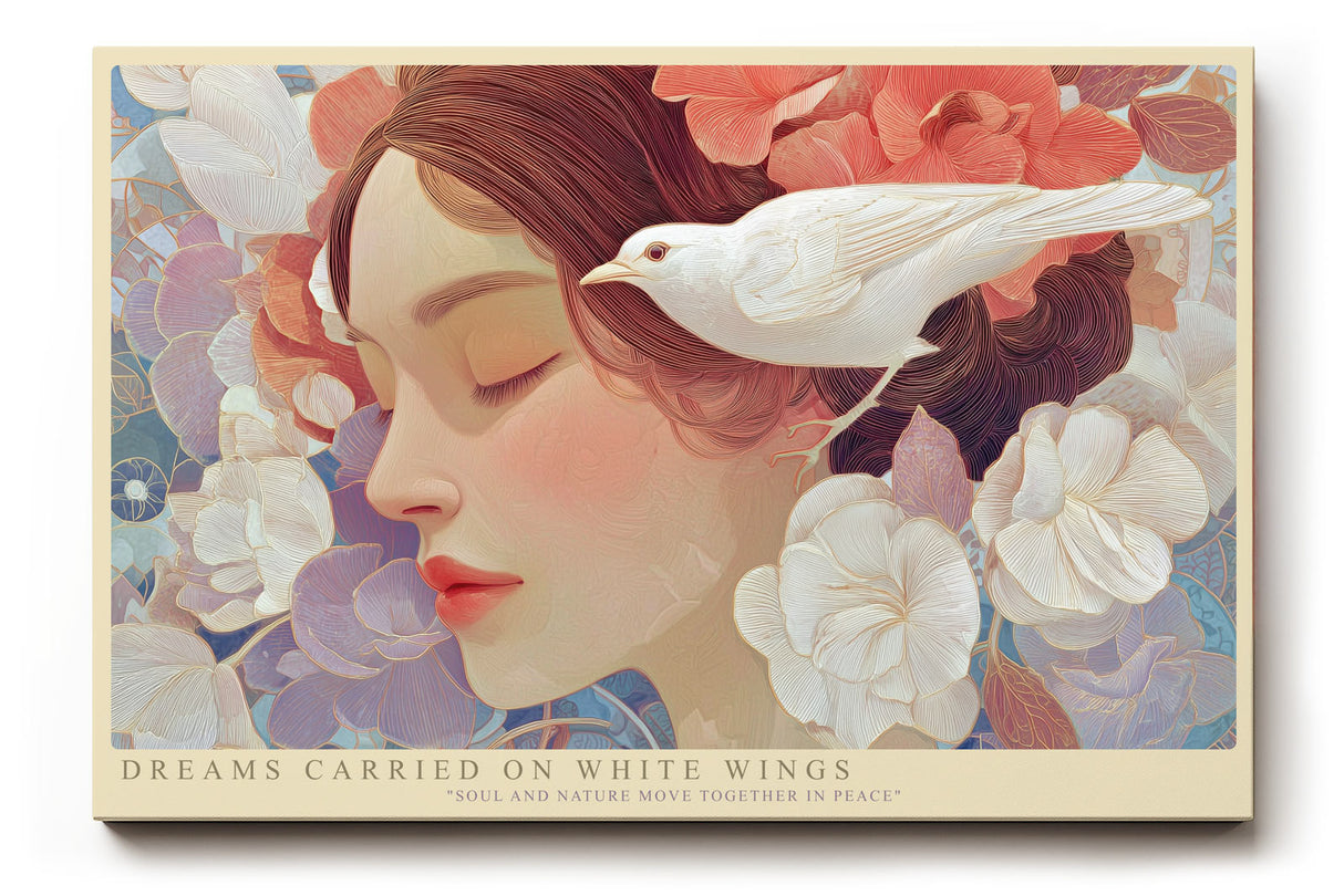 Paul Sinus Wandbild Dreams Carried on White Wings Soul and Nature Move Together in Peace