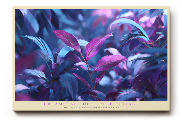 Paul Sinus Wandbild Dreamscape of Purple Foliage abstraktes Naturmotiv in Violett- und Blautönen mit surrealer Atmosphäre
