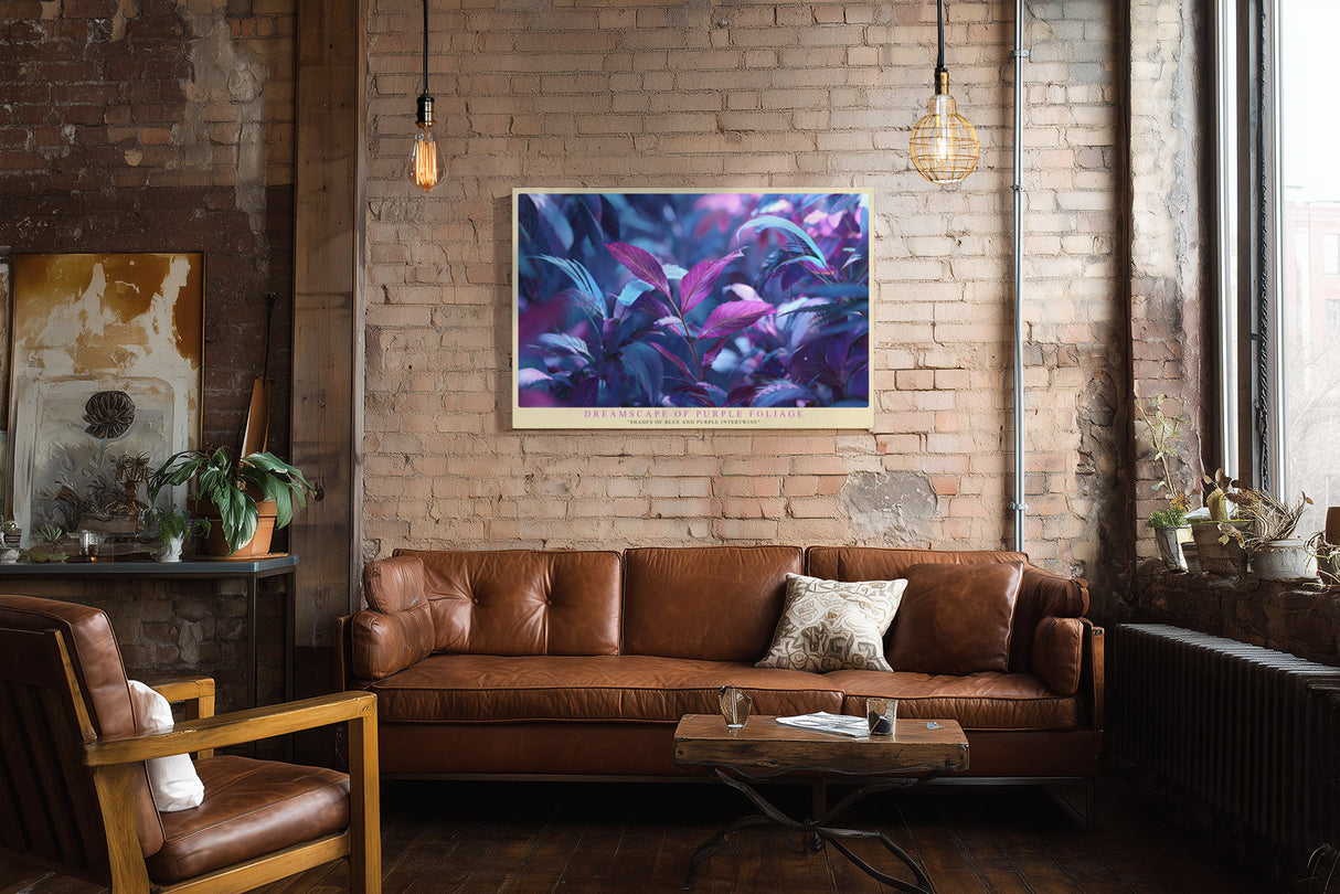 Paul Sinus Wandbild Dreamscape of Purple Foliage abstraktes Naturmotiv in Violett- und Blautönen mit surrealer Atmosphäre