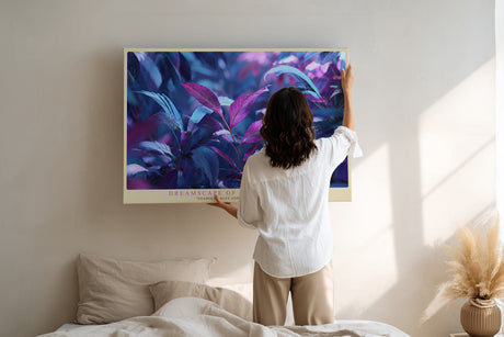 Paul Sinus Wandbild Dreamscape of Purple Foliage abstraktes Naturmotiv in Violett- und Blautönen mit surrealer Atmosphäre