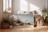 Paul Sinus Wandbild 120x80cm Dünenlandschaft Meer Strandgras ruhige Küste minimalistische Naturkunst moderne Strand