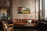 Paul Sinus Wandbild 120x80cm Durian Markt in Thailand – Lebendige Marktszene mit tropischen Früchten und warmen Farben