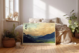 Paul Sinus Wandbild 120x80cm Eastern Sky Open Land Asiatische Landschaft Kunst mit Bergen und Himmel fuer Wohnzimmer Schlafzimmer und Büro