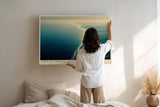 Paul Sinus Wandbild 120x80cm Edge of the Blue World Luftaufnahme Meer Ozean Natur Poster für Wohnzimmer Büro Schlafzimmer
