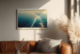 Paul Sinus Wandbild 120x80cm Edge of the Blue World Luftaufnahme Meer Ozean Natur Poster für Wohnzimmer Büro Schlafzimmer