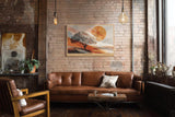 Paul Sinus Wandbild 120x80cm Einsamer Baum Landschaft Kunst Moderne Natur Komposition mit Sonne und warmen Farben