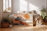 Paul Sinus Wandbild 120x80cm Einsamer Baum Landschaft Kunst Moderne Natur Komposition mit Sonne und warmen Farben