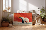 Paul Sinus Wandbild 120x80cm Eisbär Arktis Natur Kunstmotiv Polarlandschaft mit starkem Farbkontrast