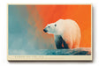 Paul Sinus Wandbild 120x80cm Eisbär Moderne Tierkunst Arktische Landschaft Illustration für Wohnzimmer Büro Flur