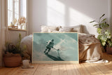 Paul Sinus Wandbild 120x80cm Eishockey Spieler auf Eis moderne Wintersport Illustration dynamische Wanddekoration