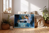 Paul Sinus Wandbild Elegance in Blue Motion dynamisches Ballettmotiv in leuchtenden Blautönen mit anmutiger Bewegung und Leichtigkeit