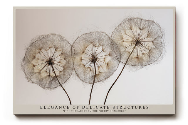 Paul Sinus Wandbild Elegance of Delicate Structures filigranes Naturmotiv mit drei feinen Samenkugeln in zarter Balance
