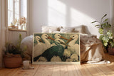 Paul Sinus Wandbild 120x80cm Elegante Störche Natur Kunstmotiv Voegel und Blumen in harmonischer Komposition