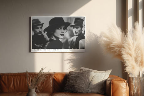 Paul Sinus Wandbild 120x80cm Elegantes Frauenportrait im Noir Stil Schwarz Weiss Fotokunst moderne Wanddekoration