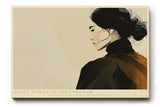 Paul Sinus Wandbild 120x80cm Elegantes Frauenportrait minimalistische moderne Illustration stilvolle Wanddekoration
