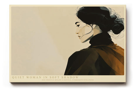 Paul Sinus Wandbild 120x80cm Elegantes Frauenportrait minimalistische moderne Illustration stilvolle Wanddekoration