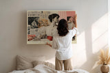 Paul Sinus Wandbild 120x80cm Eleganz vergangener Zeiten – Vintage Frauenporträt mit klassischer Collagekunst
