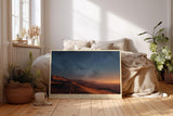 Paul Sinus Wandbild 120x80cm Ember Path through Dunes Wuestenlandschaft bei Nacht mit Sternenhimmel Natur Kunst fuer Wohnzimmer Schlafzimmer und Büro