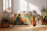 Paul Sinus Wandbild 120x80cm Embered Silence by the Canal elegante Figur am Kanal moderne Stadt Kunst Poster für Wohnzimmer Büro