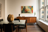 Paul Sinus Wandbild 120x80cm Embered Silence by the Canal elegante Figur am Kanal moderne Stadt Kunst Poster für Wohnzimmer Büro