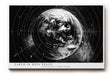 Paul Sinus Wandbild 120x80cm Erde Planet Weltall moderne Raumfahrt Kunst schwarz weiss Kunstdruck stilvolle Wanddekoration fuer Wohnzimmer Büro