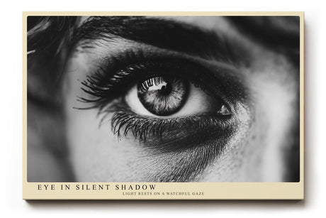 Paul Sinus Wandbild 120x80cm Eye in Silent Shadow schwarz weiß Augen Fotokunst modernes Portrait Poster für Wohnzimmer Büro Studio