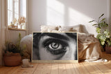 Paul Sinus Wandbild 120x80cm Eye in Silent Shadow schwarz weiß Augen Fotokunst modernes Portrait Poster für Wohnzimmer Büro Studio
